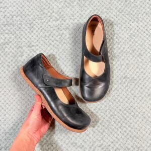 vintage y2k TAOS Black leather strappy round toe mary jane comfort flats 9/9.5